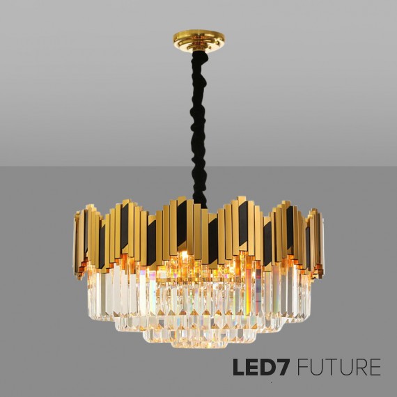 Ritz - ZigZag Gold Odeon Chandelier